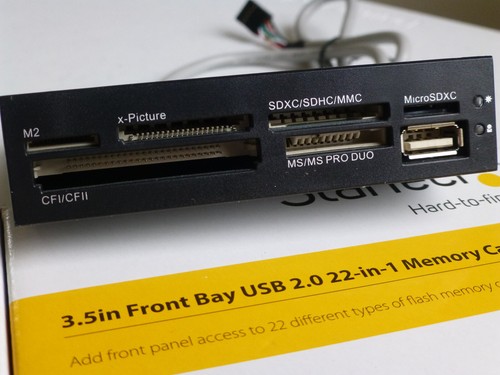 StarTech 3.5in Front Bay USB 2.0 Internal Memory Card Reader 35FCREADBK3 - Picture 3 of 10