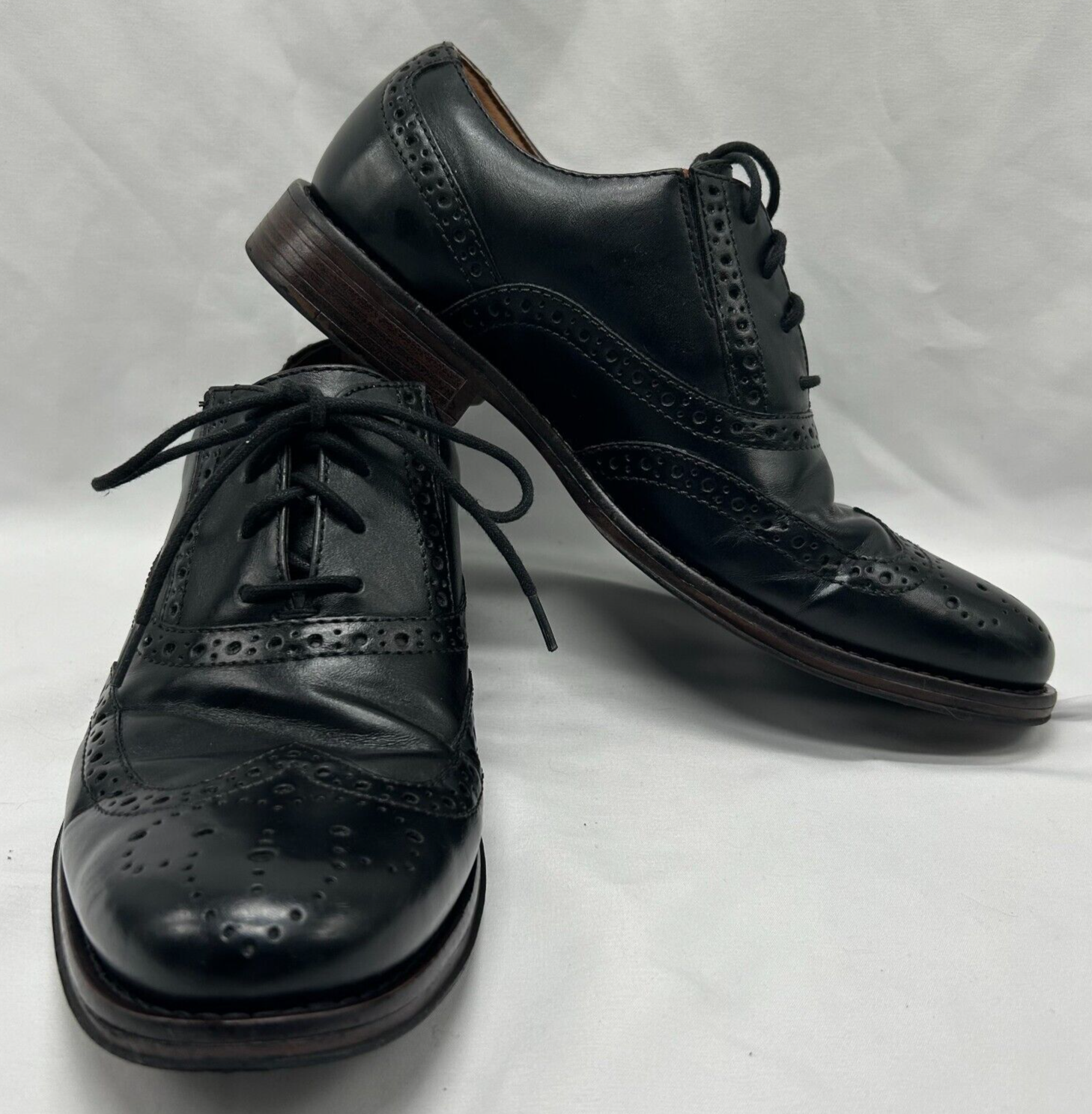 SAOLA DOCKERS Thatcher Oxford scarpe eleganti stringate ammortizzate a coda di rondine nere uomo taglia 7 5