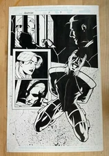 QUICKSILVER #5 original comic art CRYSTAL INHUMANS MAXIMUS  half splash 1998