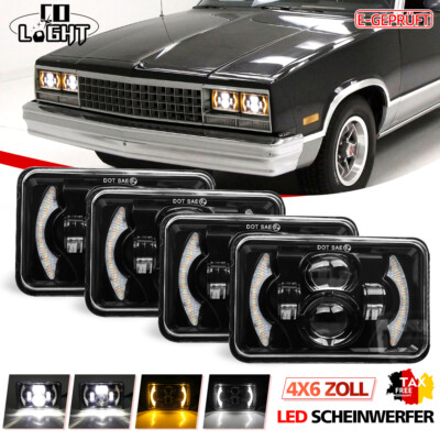 für Chevrolet El Camino El Camino Chevy 4x Scheinwerfer E-Prüfzeichen Umrüstung