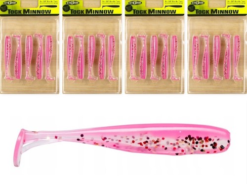 (4) Packs Storm 3" Tock Minnow 7/32 Oz Swimbaits Pink (5 Per Pack) Brand New