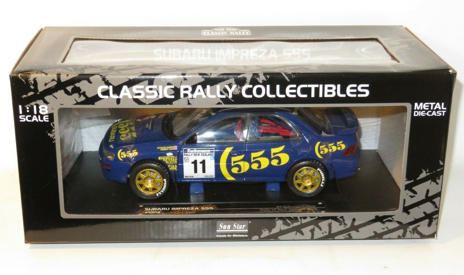 1/18 Subaru Impreza 555   Rally New Zealand 1994  #11 R.Burns / R.Reid