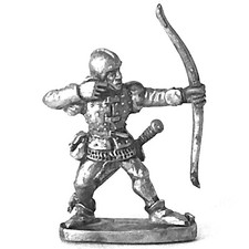 Medieval Archer Shooting 28mm Metal Unpainted