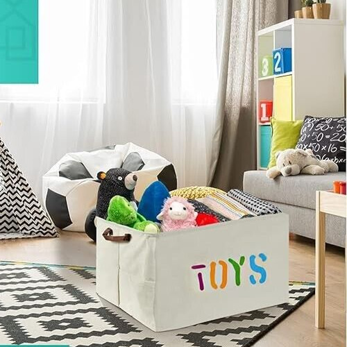 Woffit Set of 2 Toy Storage Organizer Collapsible Baskets  Nursery/Playrooms