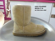 UGG BOOTS AUSTRALIA BEIGE A FOURRURE P 38 VALEUR 180€