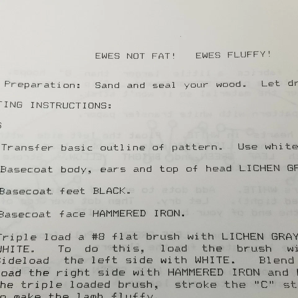 Ewes Not Fat by Laurie Griffiths Pattern Vintage - Image 2 of 4