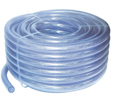 Clear PVC Braided Hose Pipe Lightweight Food Grade Air Water Oil Reinforced