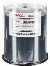 100 CMC Pro Taiyo Yuden 48X CDR (CD-R) 80min 700MB Silver Inkjet Printable