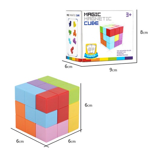 Bausteine Würfel Set Bau Pädagogisch Kinder Spielzeug Geschenk Zum Selbermachen - Bild 10 von 10