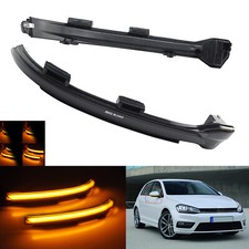 2x Schwarz LED Außenspiegel Spiegelblinker für VW Golf Sportsvan AM1 02/2014-up