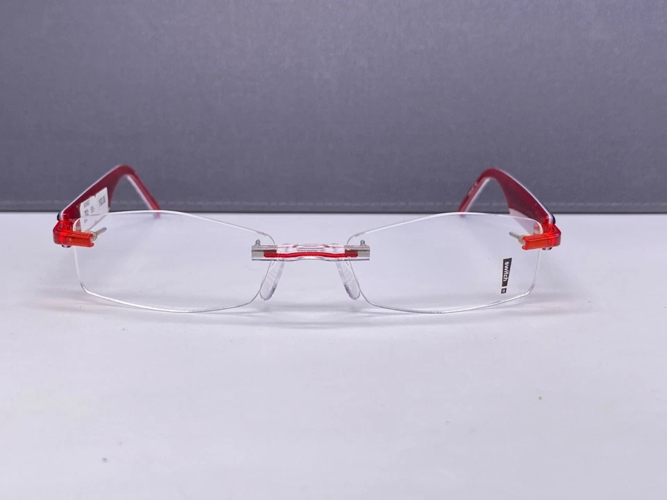 switch It Brille Damen Rot Randlos Karo Wechselbügel Combi 667 145 Germany - Bild 3 von 4