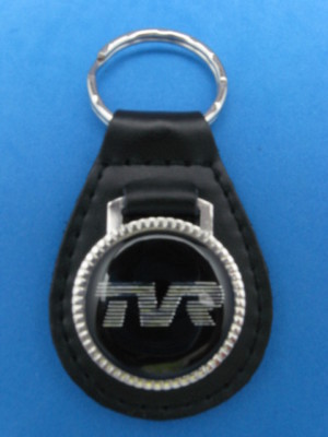 TVR AUTO CAR LEATHER KEYCHAIN KEY CHAIN RING FOB #214
