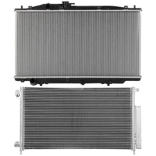 Aluminum Radiator & AC Condenser Cooling Kit For 2003-2007 Honda Accord