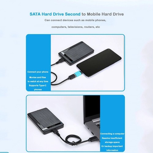 SATA Hard Disk Drive Storage Devices External Mobile Hard Disk Case - Photo 3/8