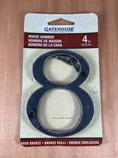 New GATEHOUSE 4-in Oil Rubbed Bronze House Building Home Number Eight 8 Letter