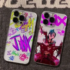 2 Pack Graffiti Game Phone Case Transparent for iPhone 16 15 14 13 12 11 Pro Max