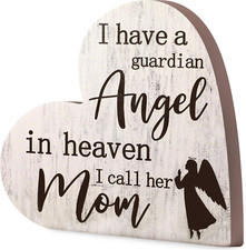 Bereavement Gift Sympathy Memorial Decor Wooden Heart Shaped Sign Memorial Sign