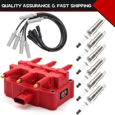 Complete UF305 Ignition Coil Spark Plugs Wire Kit For Jeep Wrangler 3.8L 2007-11