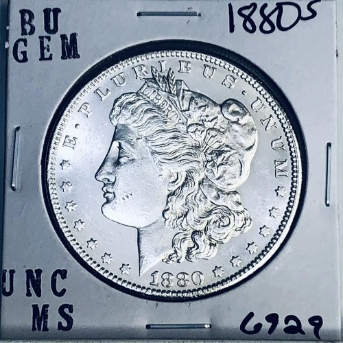 1880 S BU GEM MORGAN SILVER DOLLAR UNC MS+++ GENUINE U.S. MINT RARE COIN 6929