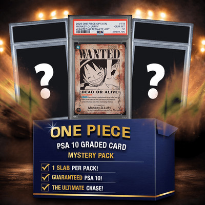 One Piece PSA 10 Graded Anime Card Mystery Pack