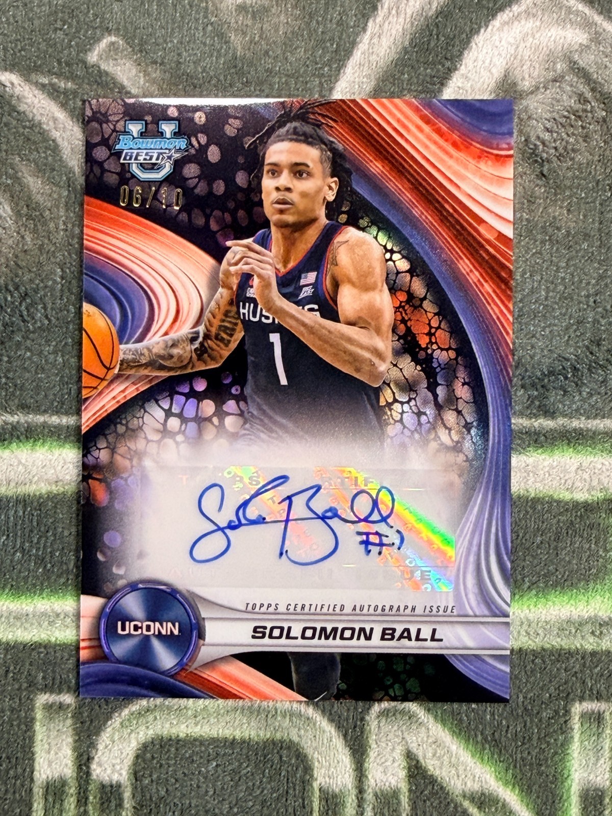SOLOMON BALL 2024-25 BOWMAN U BEST OF 2024 Black AUTO 6/10