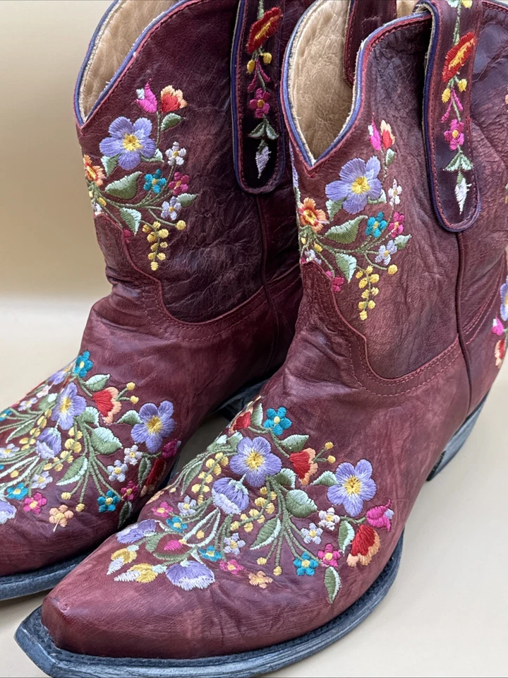 Old Gringo Sora Botas Marrón Floral Bordado Western Talla 11B Mujer’s Vaquera Foto 3 de 4