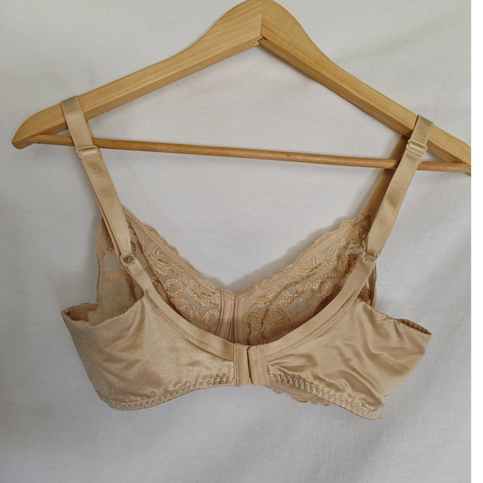 Wacoal Bra Renaissance Rose Underwire Beige Tan Lace Full Coverage 34D 85720 - Image 2 of 4