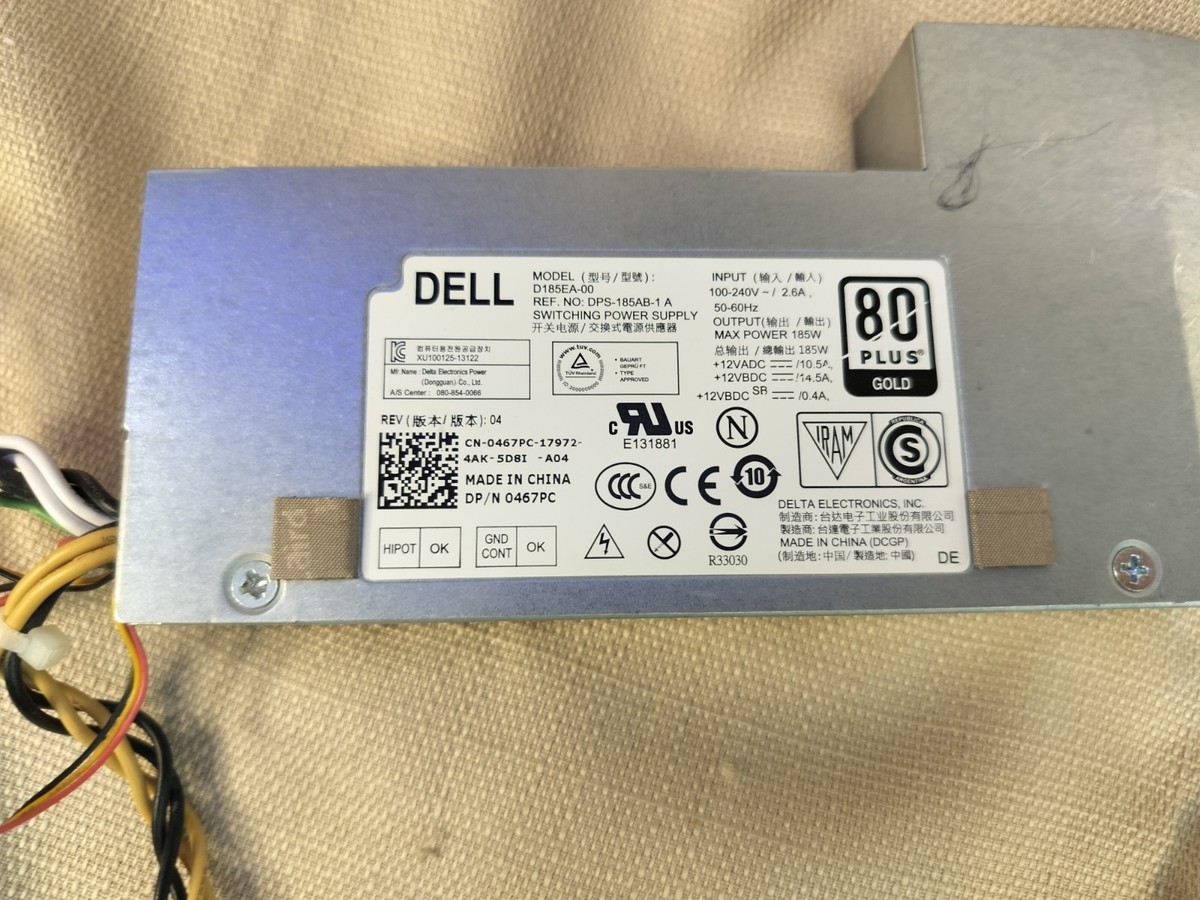 Dell Inspiron 5348 Optiplex 9030 185W Power Supply D185EA-00 DPS