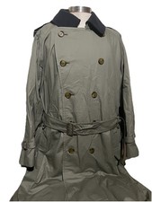 Beautiful Vintage Burberry Trench Coat Navy Wool Lining Collar