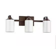 Hampton Bay 3-Light 21 in. Oil-Rubbed Bronze Contemporary Bathroom Vanity Light