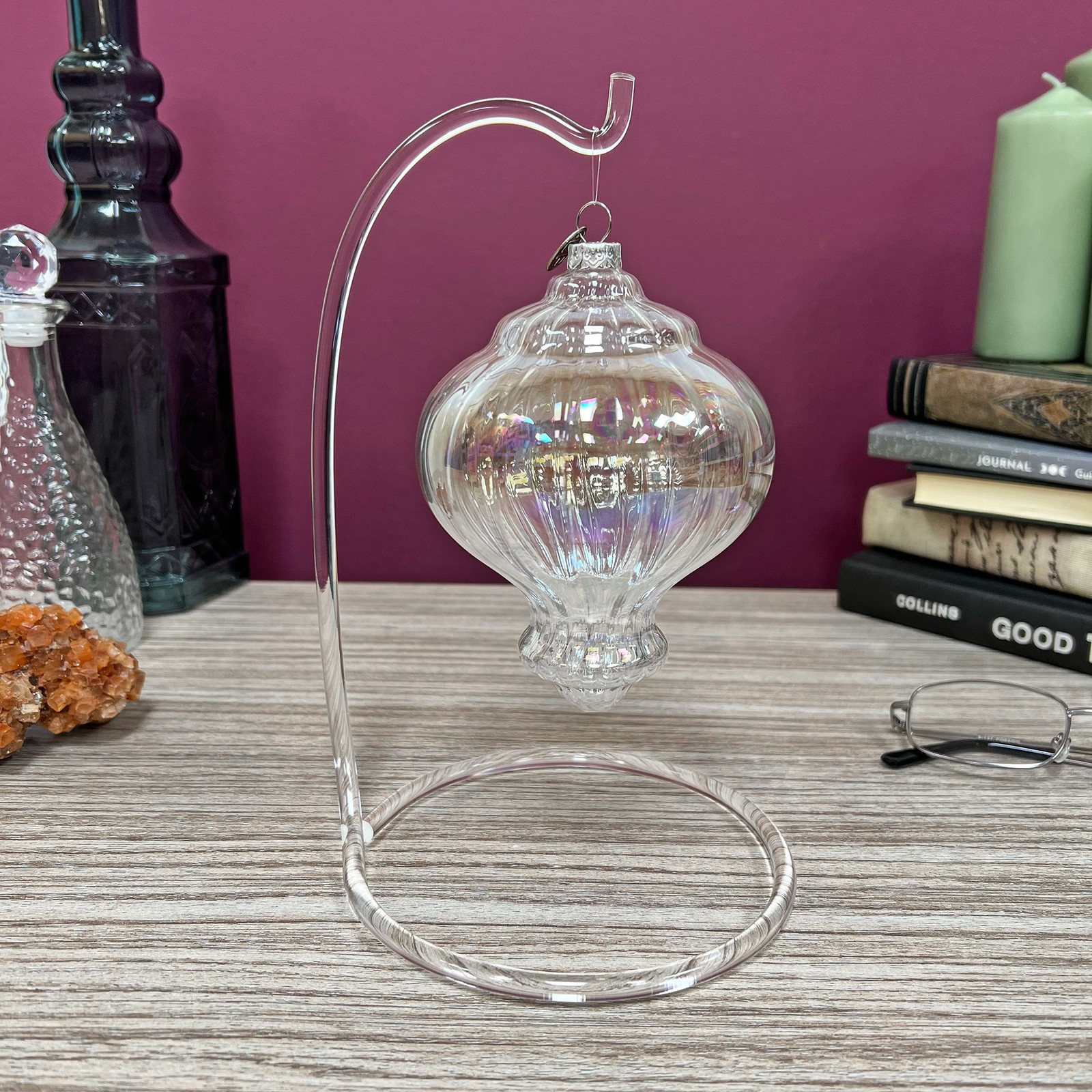 Plymor Clear Acrylic Rod 8.25" Ornament Hanger (7.75" hang space)