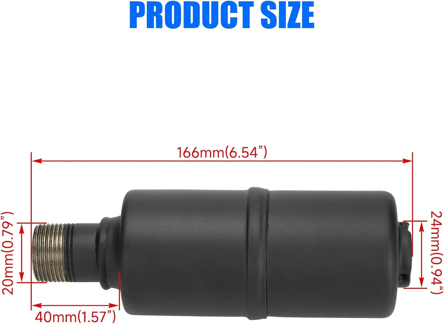 YOXUFA Exhaust Header Pipe Muffler Replacement for Predator 212 196cc black 