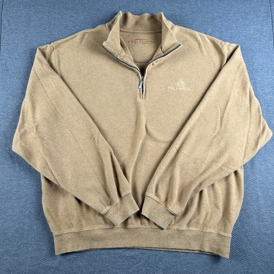 Carnoustie Men's 1/4 Zip Pelican Hill Golf Course Pullover Sweater XXL Tan