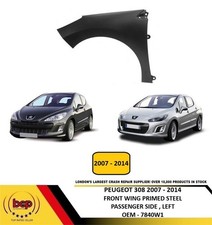 PEUGEOT 308 2007 - 2014 FRONT WING LH LEFT N/S PASSENGER SIDE PRIMED OE SPEC NEW