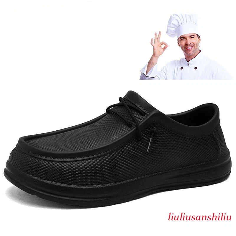 Men Chef Shoes Waterproof Non-slip Kitchen Shoes Work Footwear Oilproof Shoes
