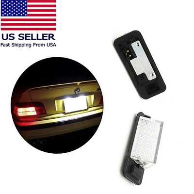 2x LED License Number Plate Lights White Lamps For BMW E36 3Series E36 1992-99