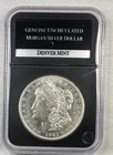 1921-D Morgan Silver Dollar $1 Coin PCS Stamp & Coins