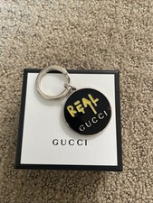 Gucci Ghost Real Logo Keychain 478646-J89L0-8490 Life Is Gucci Black/Silver