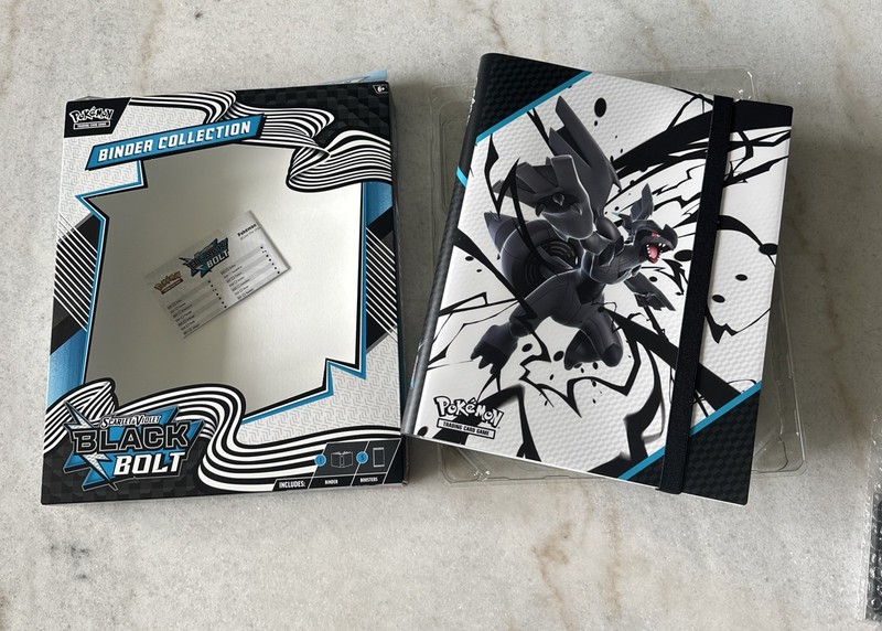 OPENED Pokémon TCG Black Bolt & White Flare Binder *BINDER, Box, Plastic Pokémon