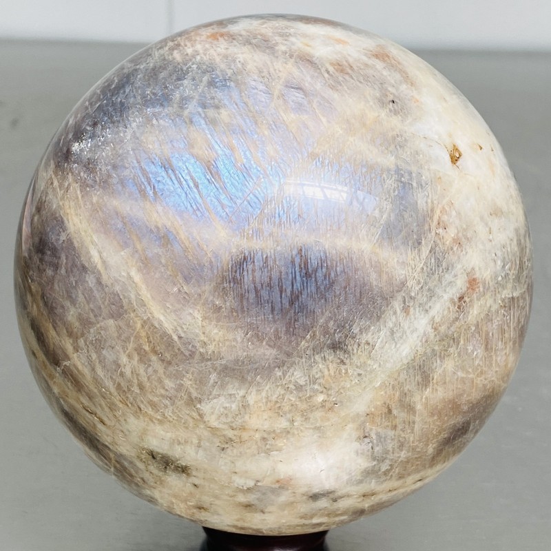 Natural Gray moonstone sphere quartz Crystal ball Healing 2380G (5.24LB)