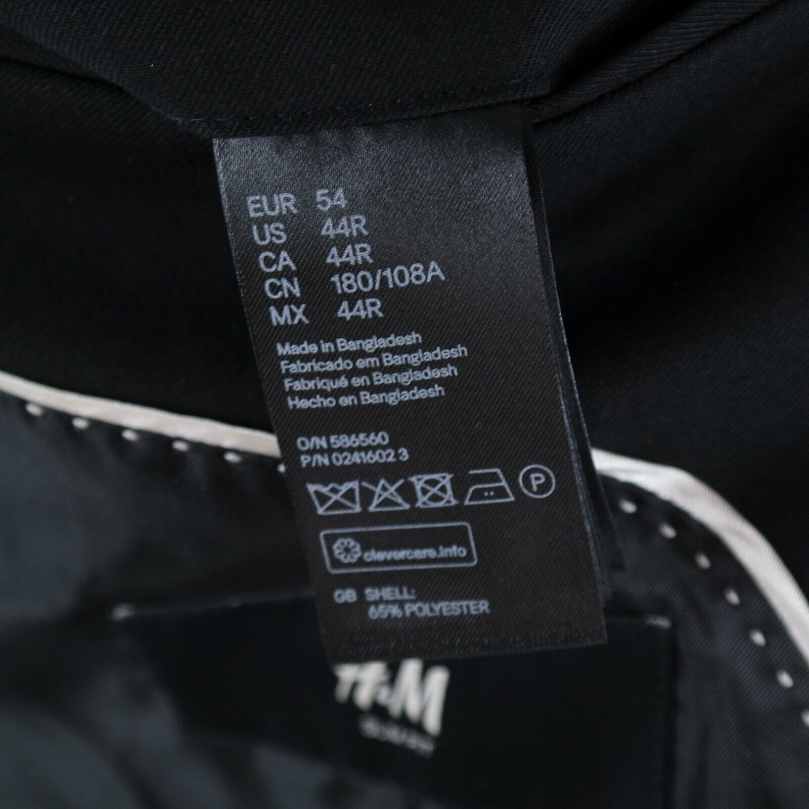 Mens Black Blazer 40R UK Size H&M Sport Coat Jacket thumbnail 12