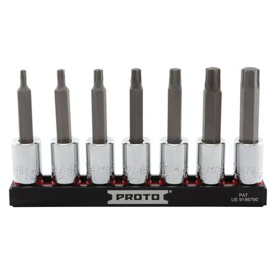 Proto J4990R7SAE 7 Piece 3/8'' Drive Advanced Hex Bit Socket Set - SAE