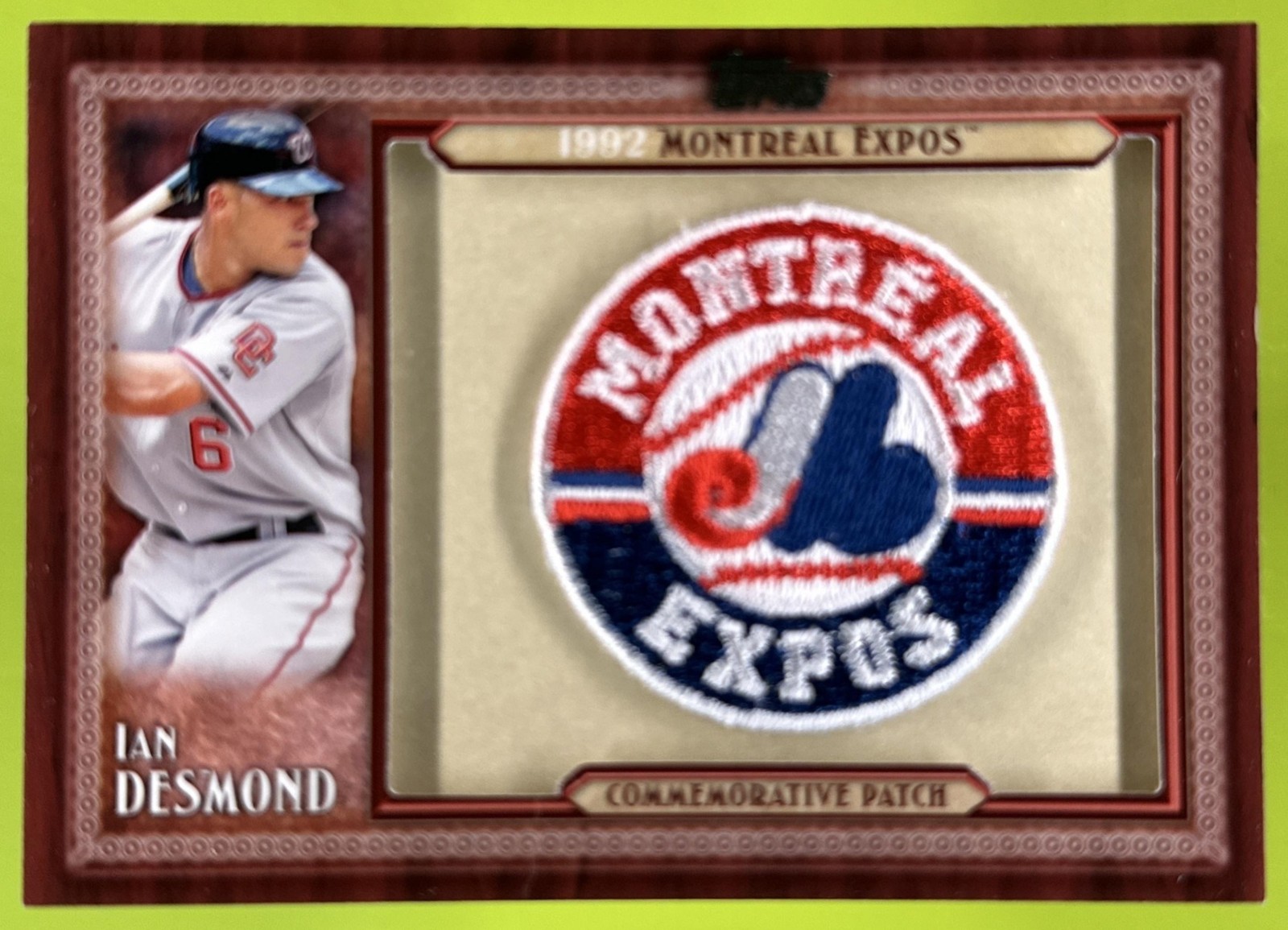 Ian Desmond #TLMP-ID 2011 Topps Baseball Throwback Logo Manufactured Patch