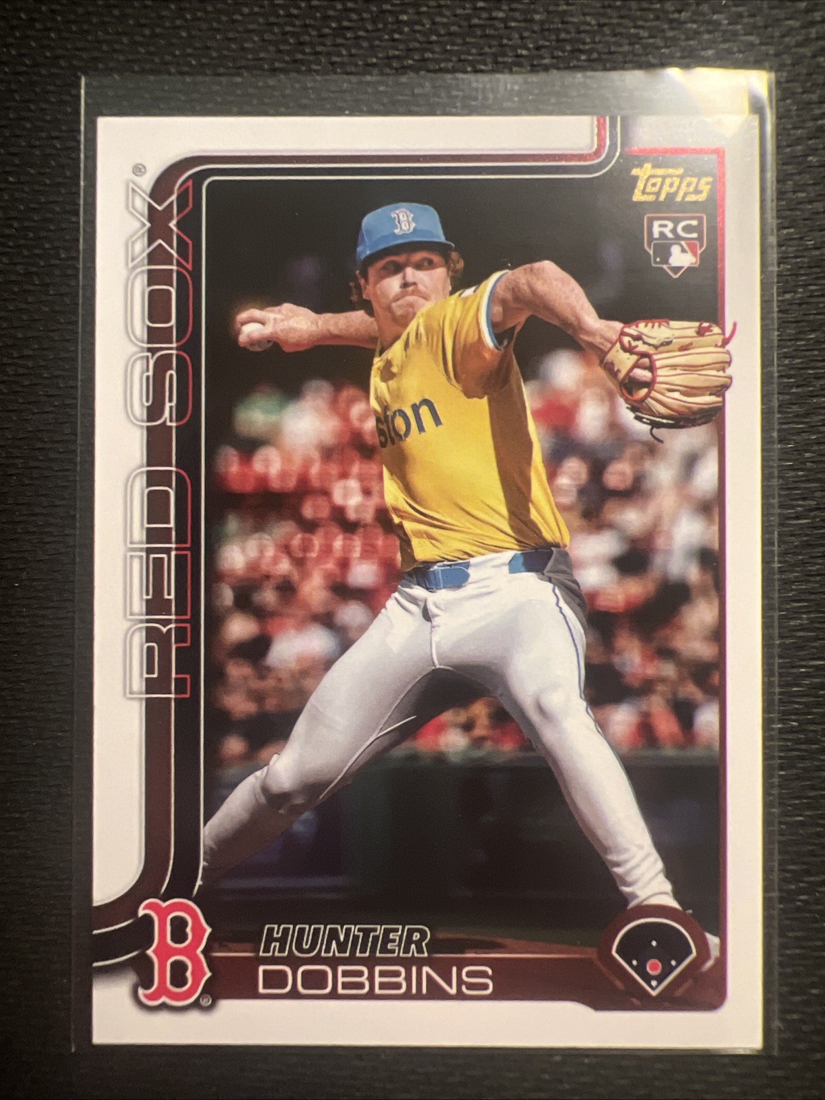 2025 Topps Update Series Hunter Dobbins Golden Mirror Image Variation SSP US257