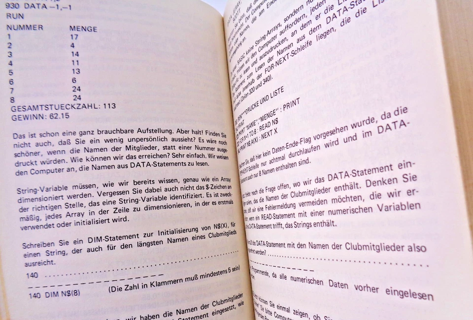 ATARI XL/XE -- BASIC HANDBUCH FÜR SELBSTSTUDIUM UND PRAXIS (HOFACKER- BUCH) #3DE - Bild 2 von 4