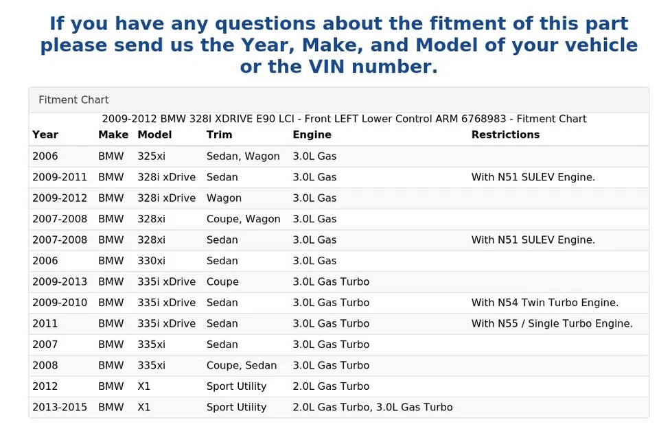 BMW 328I XDRIVE E90 LCI 2009-2012 - Brazo de control inferior delantero izquierdo 6768983 Foto 4 de 4