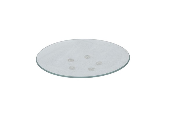Kerzenschale, Glasteller, Kerzenuntersetzer, Dekoteller Aus Glas Rund Ø 12 Cm-image