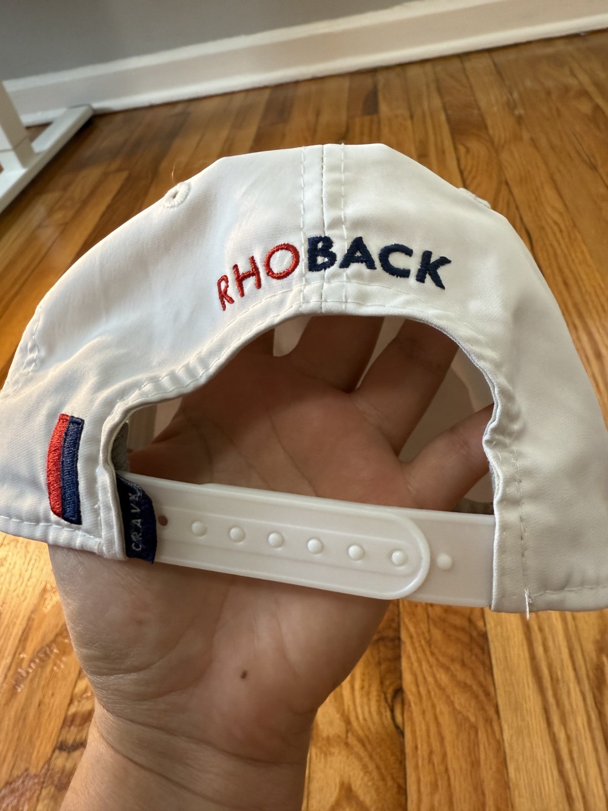 Rhoback Hat Cap White Adjustable Snapback Embroid… - image 3