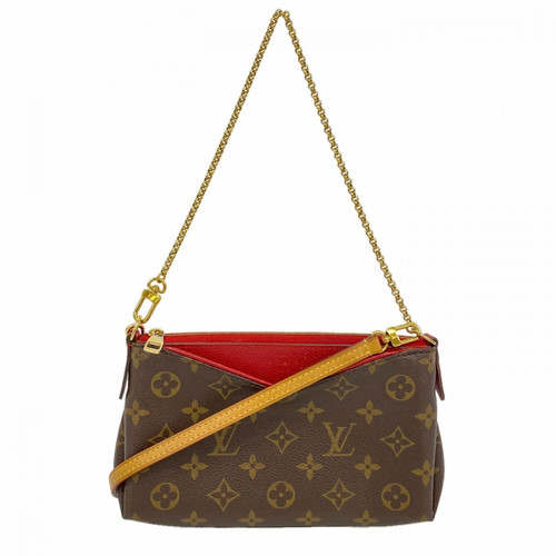 Louis Vuitton Monogram Pallas Clutch Handbag M41638 Brown Cerise 2... GZl1ioyk