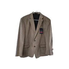 NWT Chaps Corduroy Stretch Sport Coat Elbow Patches Mens 46R Beige Tan MSRP 160